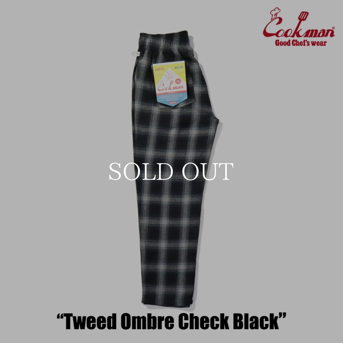 画像2: COOKMAN  Chef Pants Tweed Ombre Check Black (2)