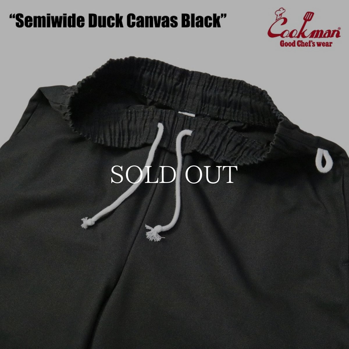 画像7: COOKMAN  Chef Pants Semiwide Duck Canvas Black (7)
