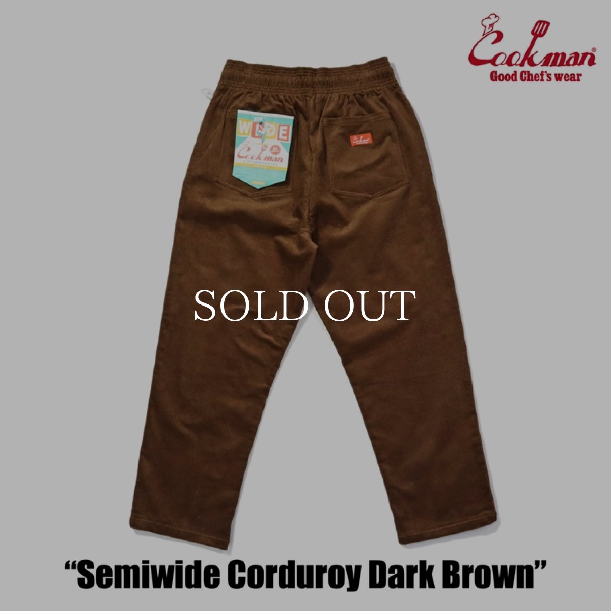 画像3: COOKMAN  Chef Pants Semiwide Corduroy Dark Brown (3)
