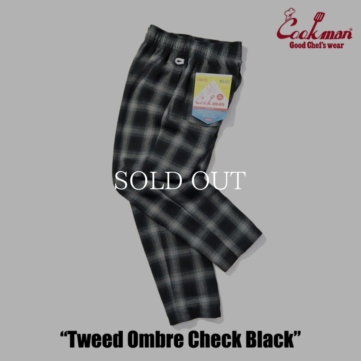 画像6: COOKMAN  Chef Pants Tweed Ombre Check Black (6)