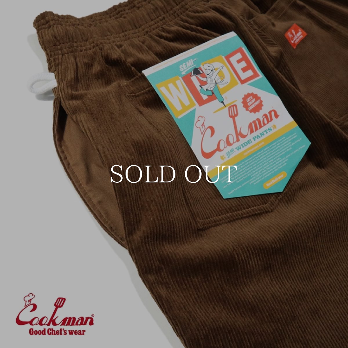 画像9: COOKMAN  Chef Pants Semiwide Corduroy Dark Brown (9)