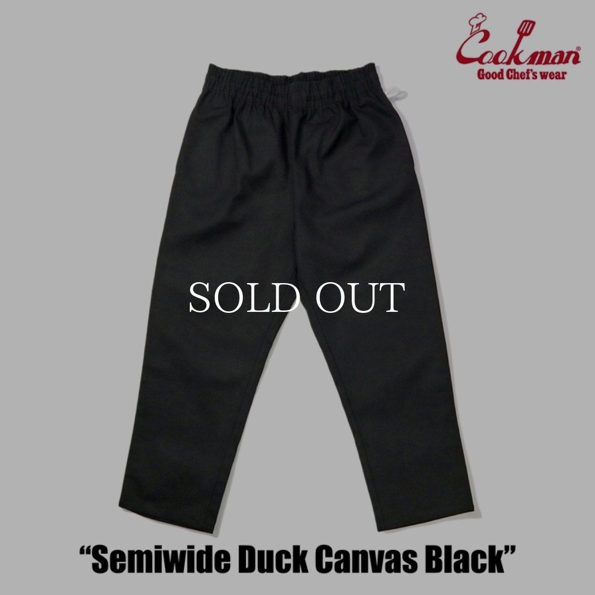 画像2: COOKMAN  Chef Pants Semiwide Duck Canvas Black (2)