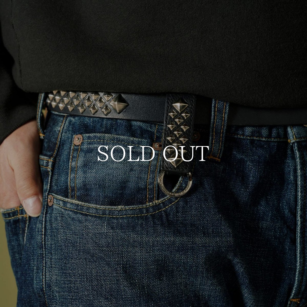 画像6: CALEE  STUDS LEATHER SNAP KEY RING (6)