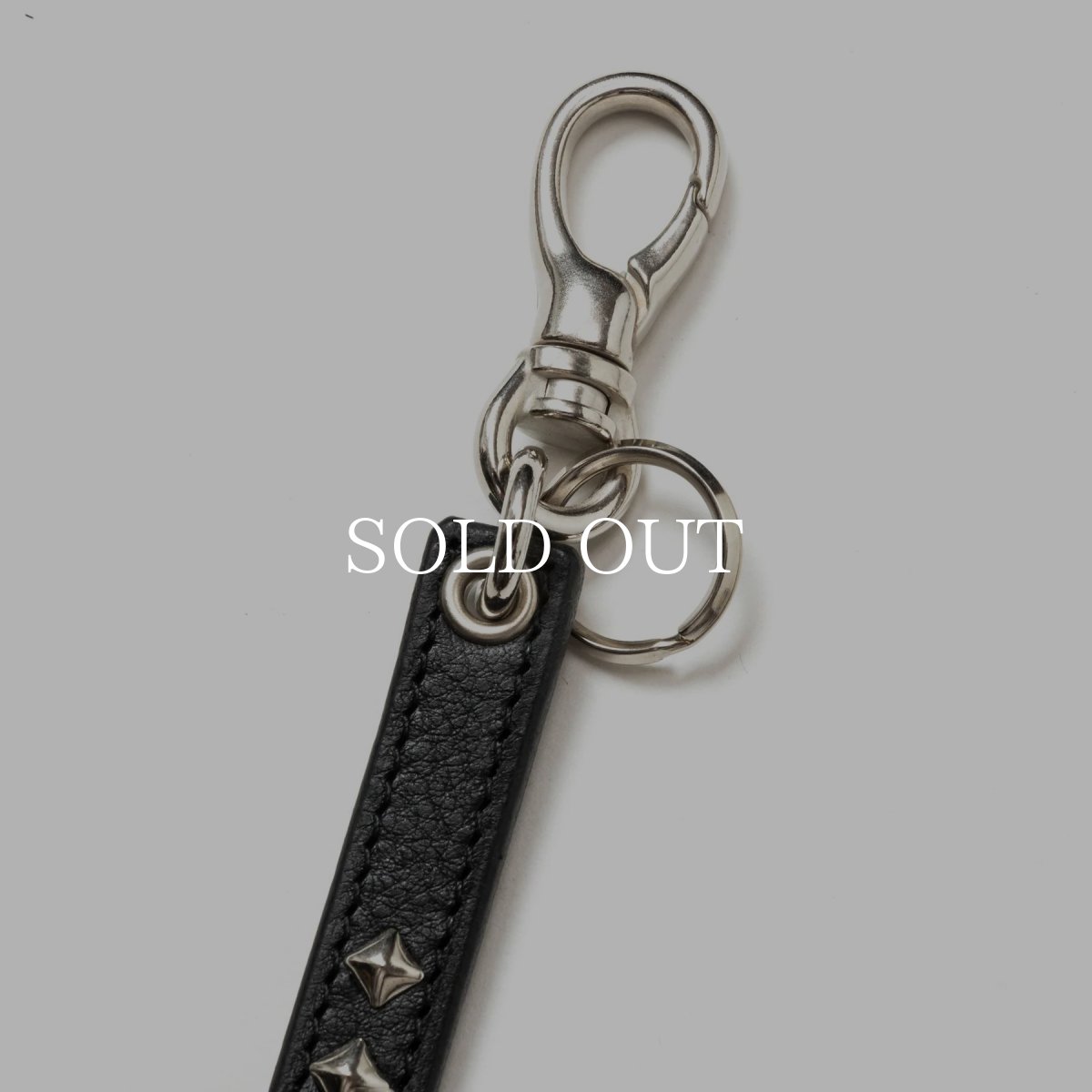 画像3: CALEE  STUDS LEATHER LONG KEY RING (3)
