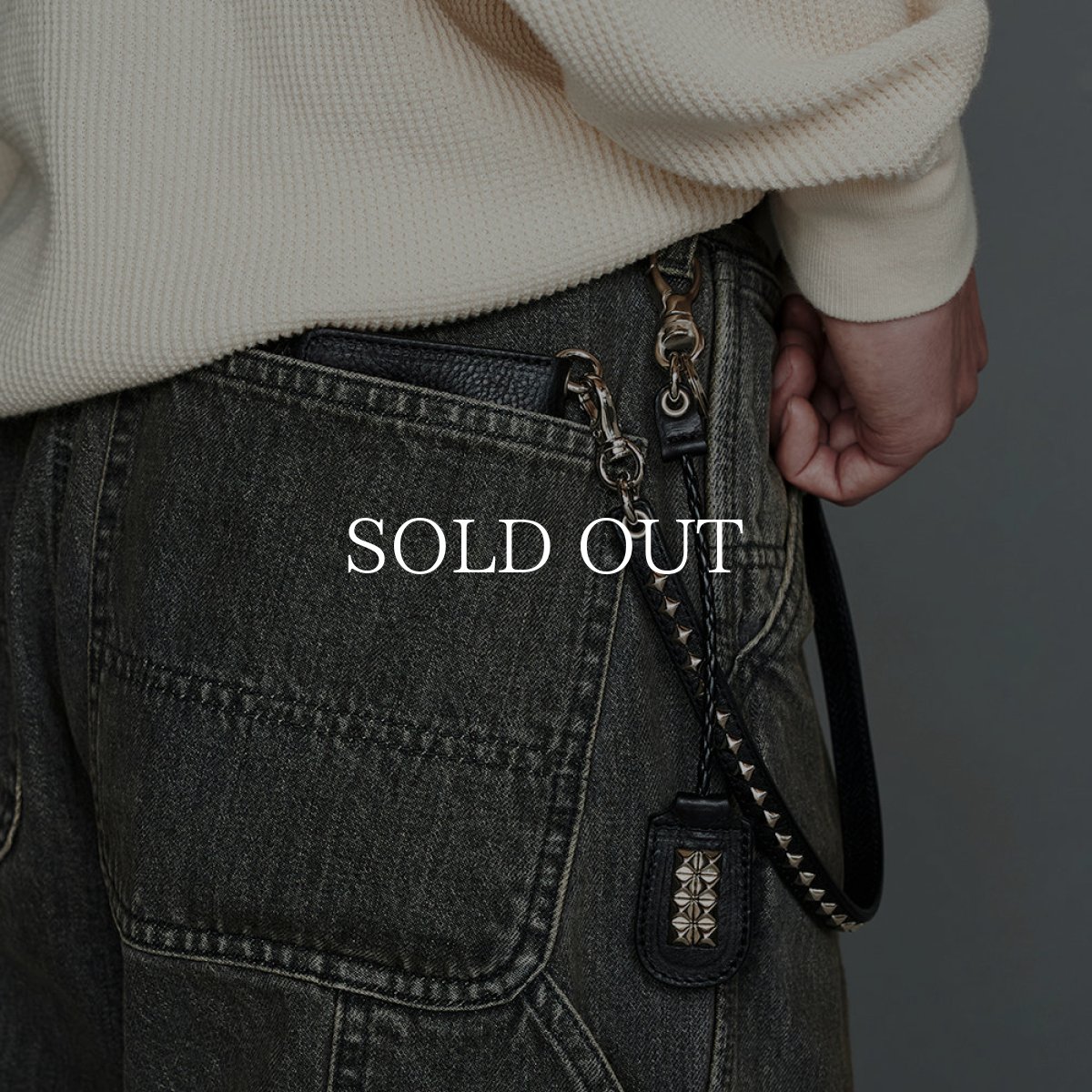 画像6: CALEE  STUDS LEATHER WALLET CORD (6)