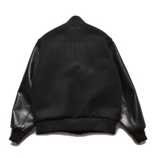 画像2: MINEDENIM  New Order "Republic" Wool Melton & Leather Varsity JKT (2)