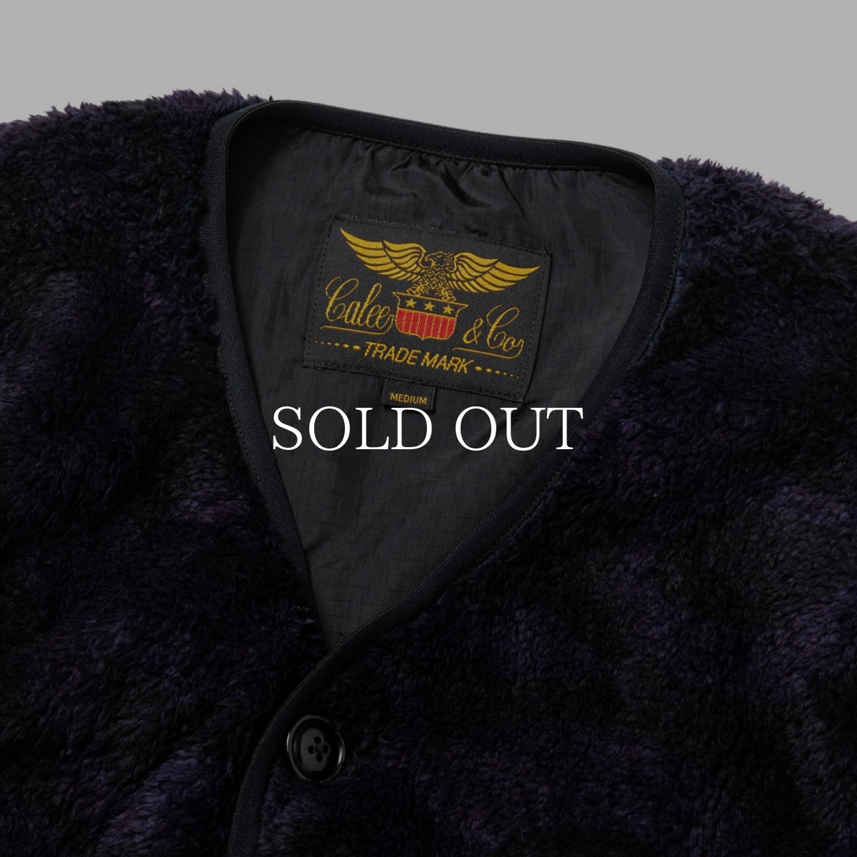 画像4: CALEE  NYLON RIP FLEECE WAIST COAT ＜SNAKE PATTERN＞ (4)