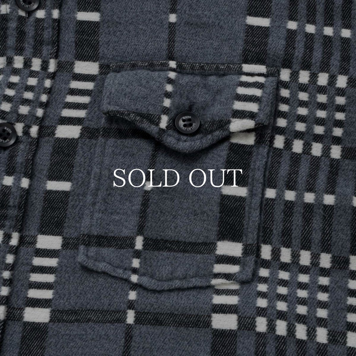 画像4: RATS  CR FLANNEL GRAY CHECK SHIRT (4)