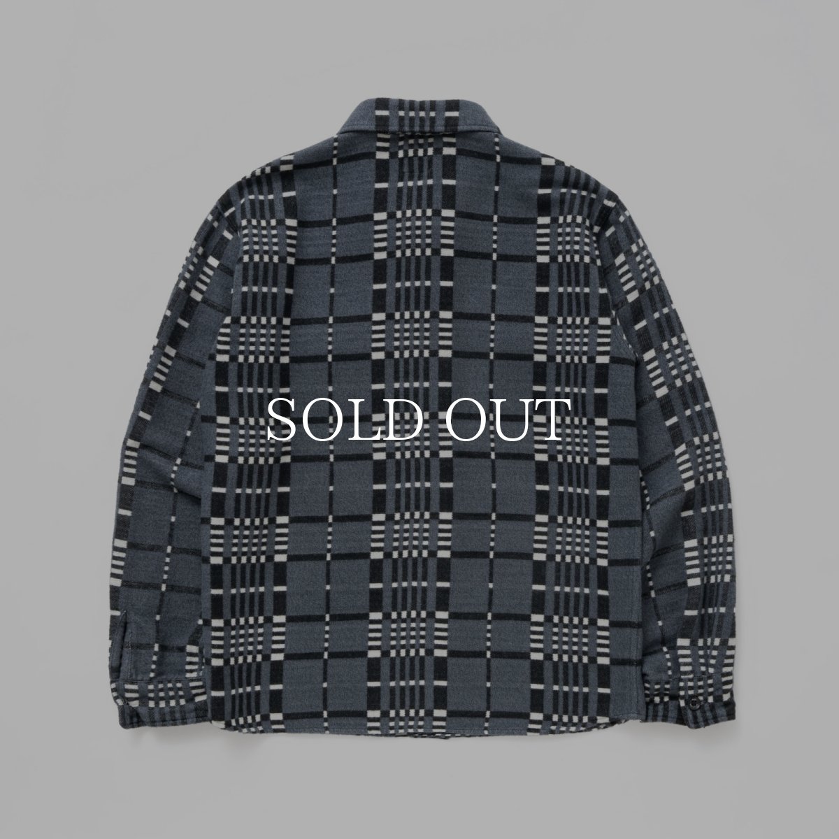 画像2: RATS  CR FLANNEL GRAY CHECK SHIRT (2)