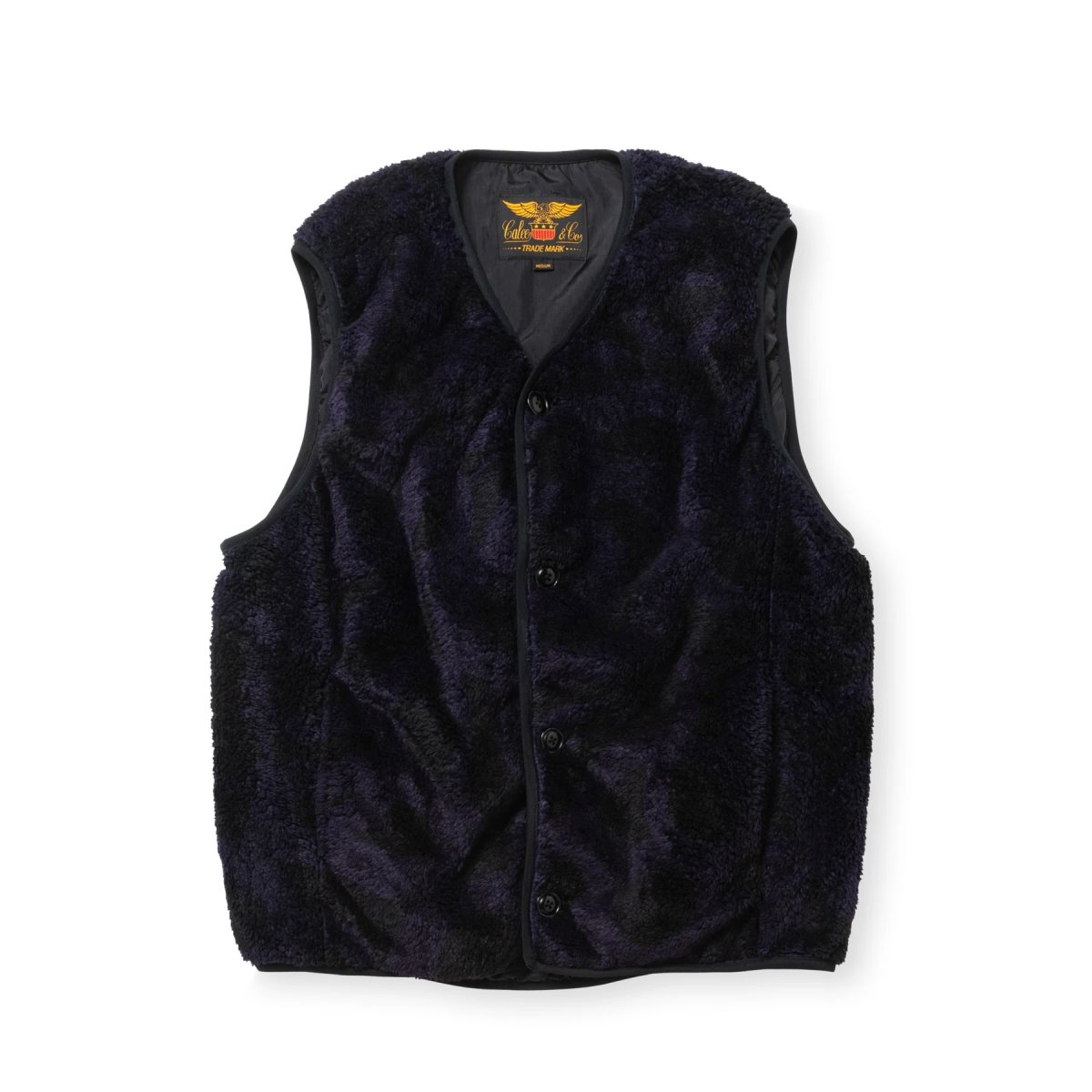 画像2: CALEE  NYLON RIP FLEECE WAIST COAT <SNAKE PATTERN> (2)