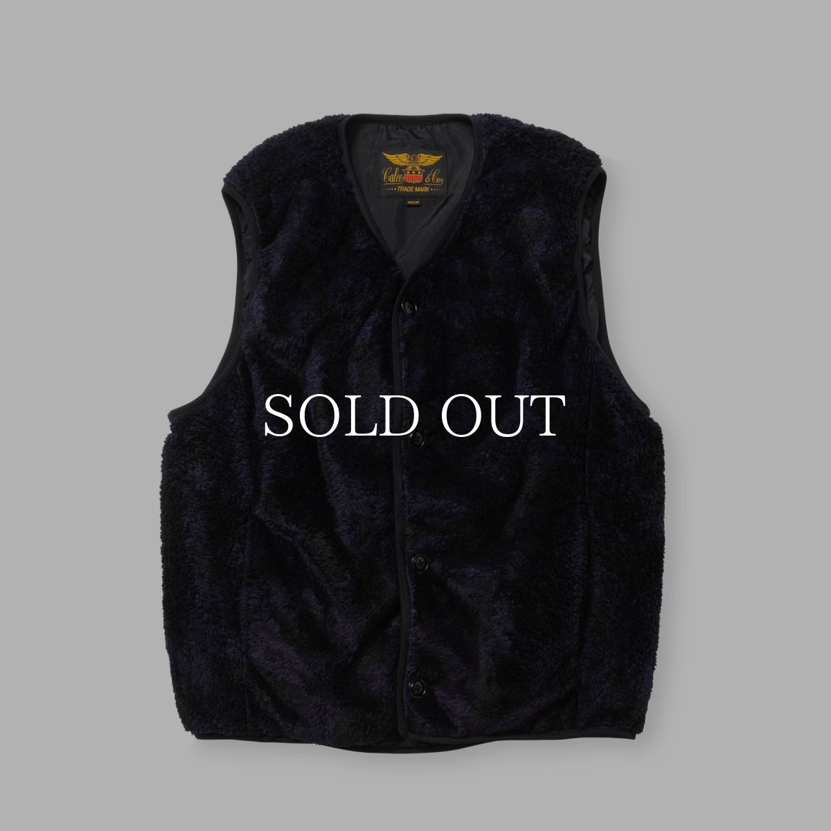 画像2: CALEE  NYLON RIP FLEECE WAIST COAT ＜SNAKE PATTERN＞ (2)