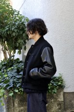 画像14: MINEDENIM  New Order "Republic" Wool Melton & Leather Varsity JKT (14)