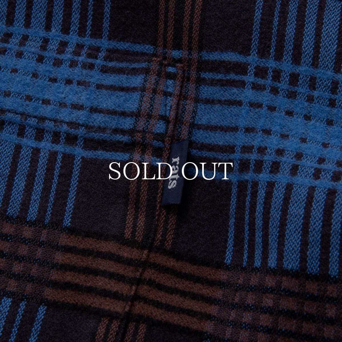 画像4: RATS  STAND COLLAR CR FLANNEL CHECK SHIRT (4)