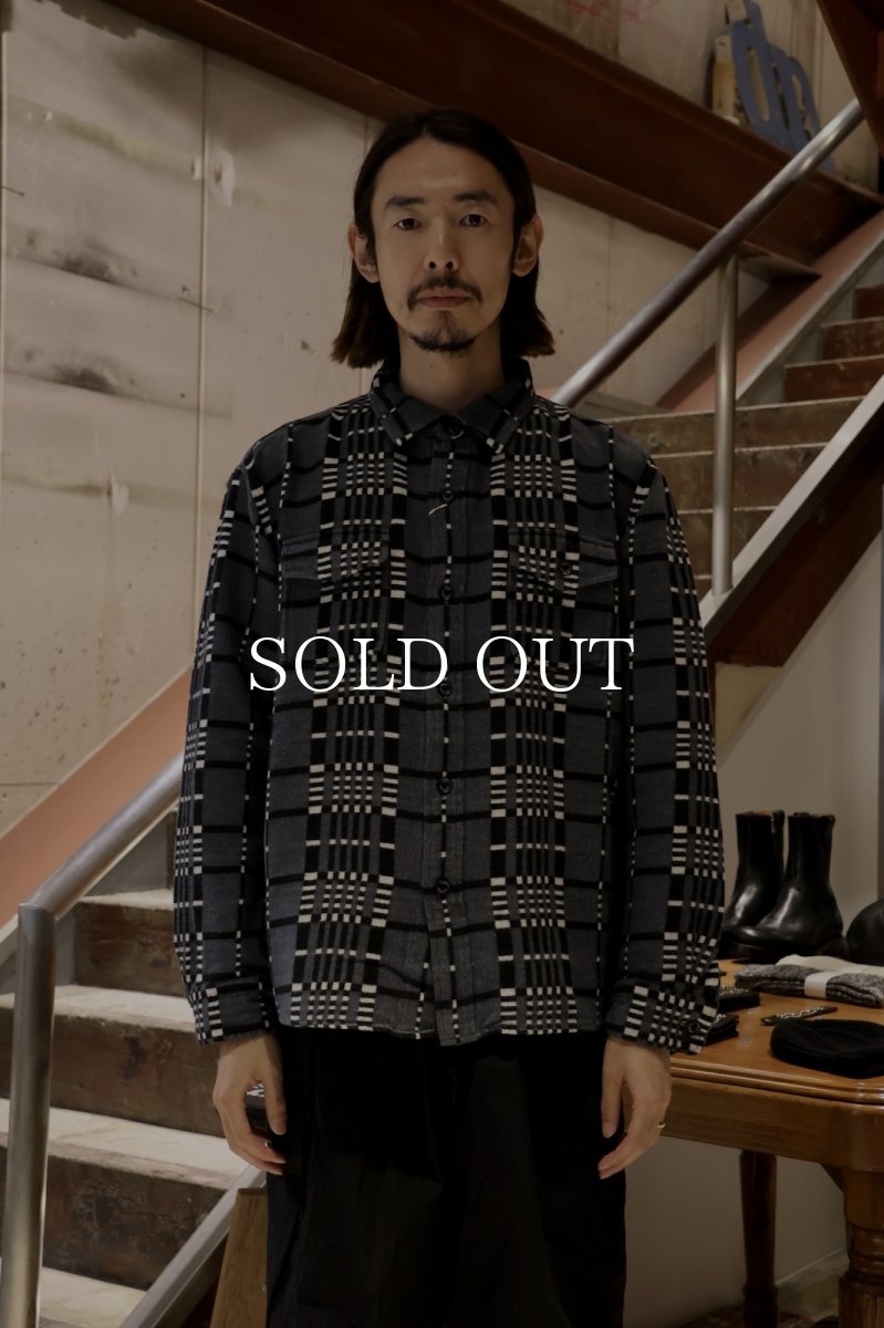 画像9: RATS  CR FLANNEL GRAY CHECK SHIRT (9)