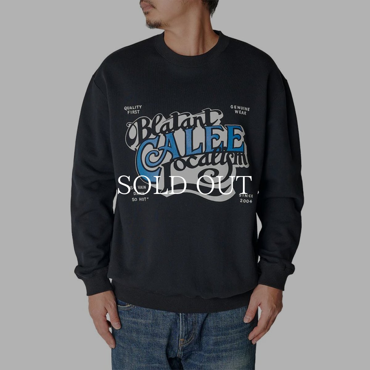 画像9: CALEE  CAL BL LOGO CREW NECK SW <NATURALLY PAINT DESIGN> (9)