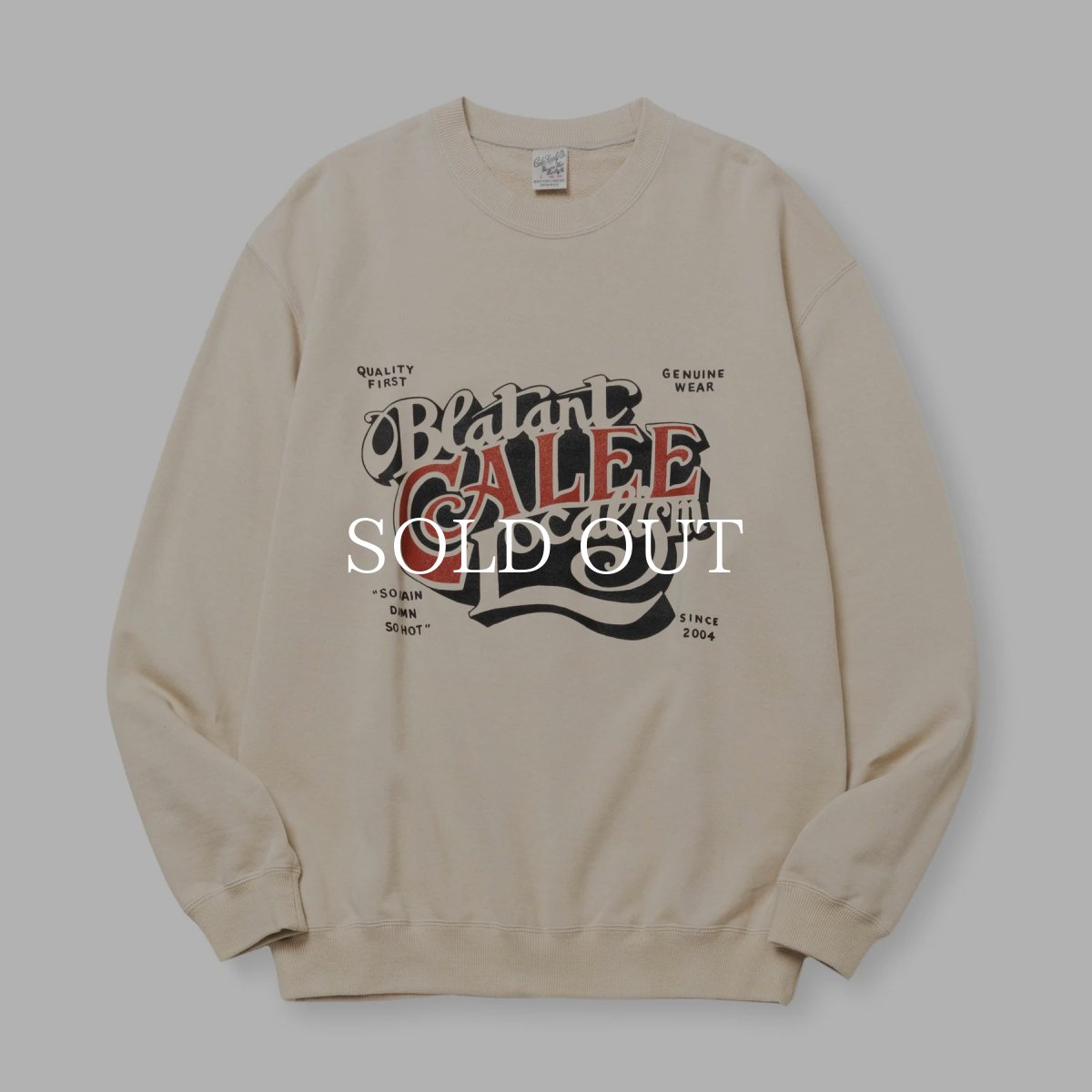 画像2: CALEE  CAL BL LOGO CREW NECK SW <NATURALLY PAINT DESIGN> (2)