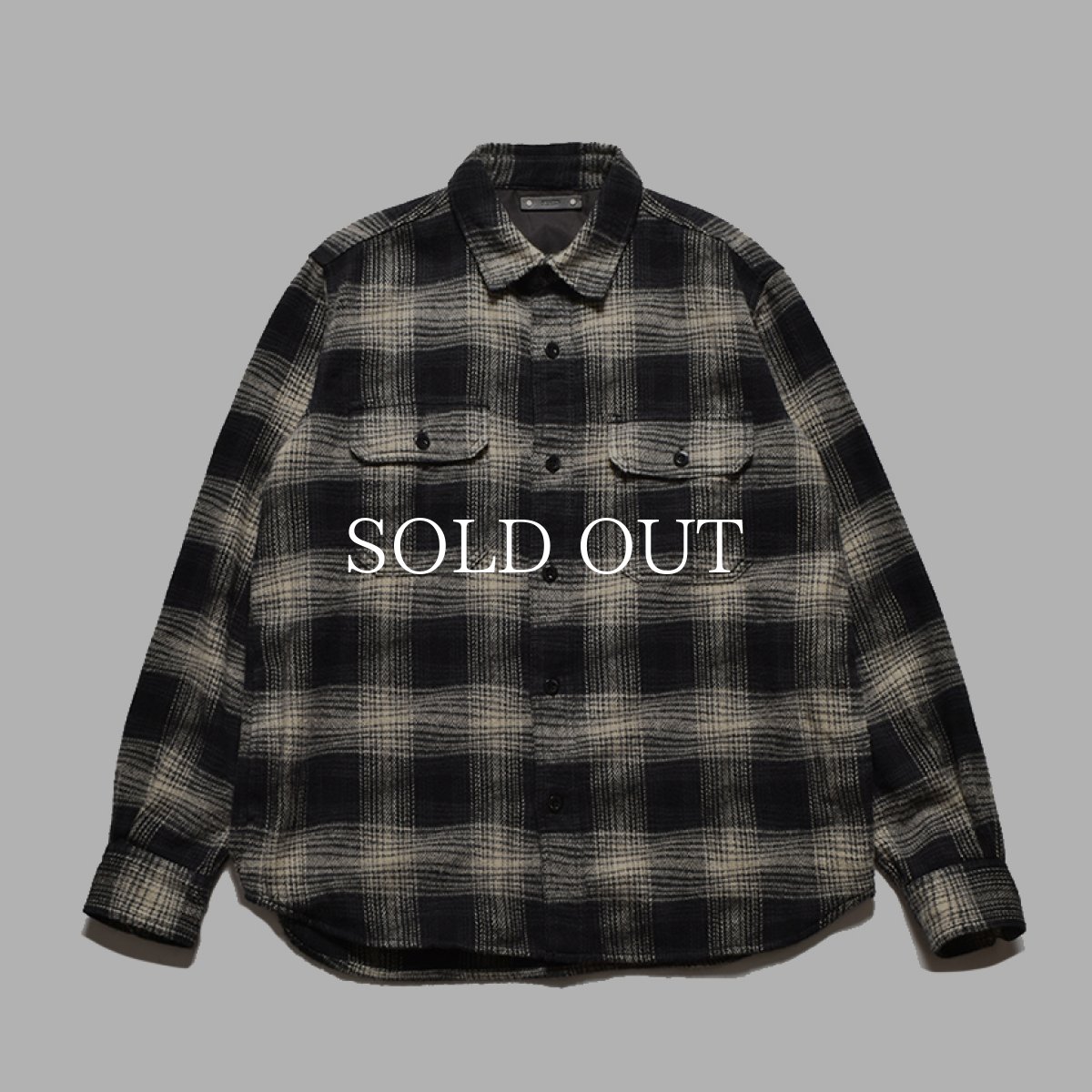 画像13: MINEDENIM  Distortion Ombre Check Flannel Over SH (13)