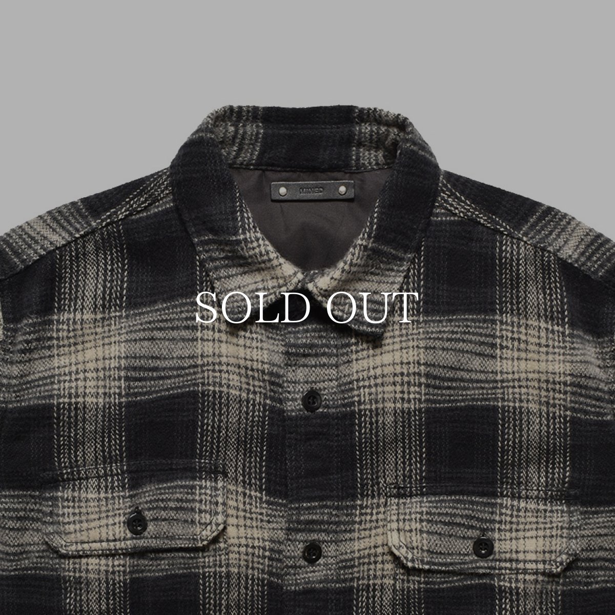 画像14: MINEDENIM  Distortion Ombre Check Flannel Over SH (14)