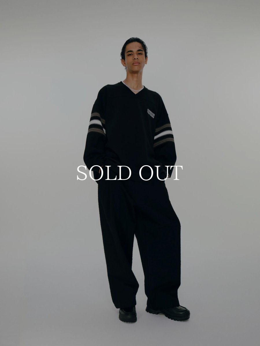 画像6: COOTIE   Heavy Oz Jersey Jacquard Sleeve Hockey Shirt (6)