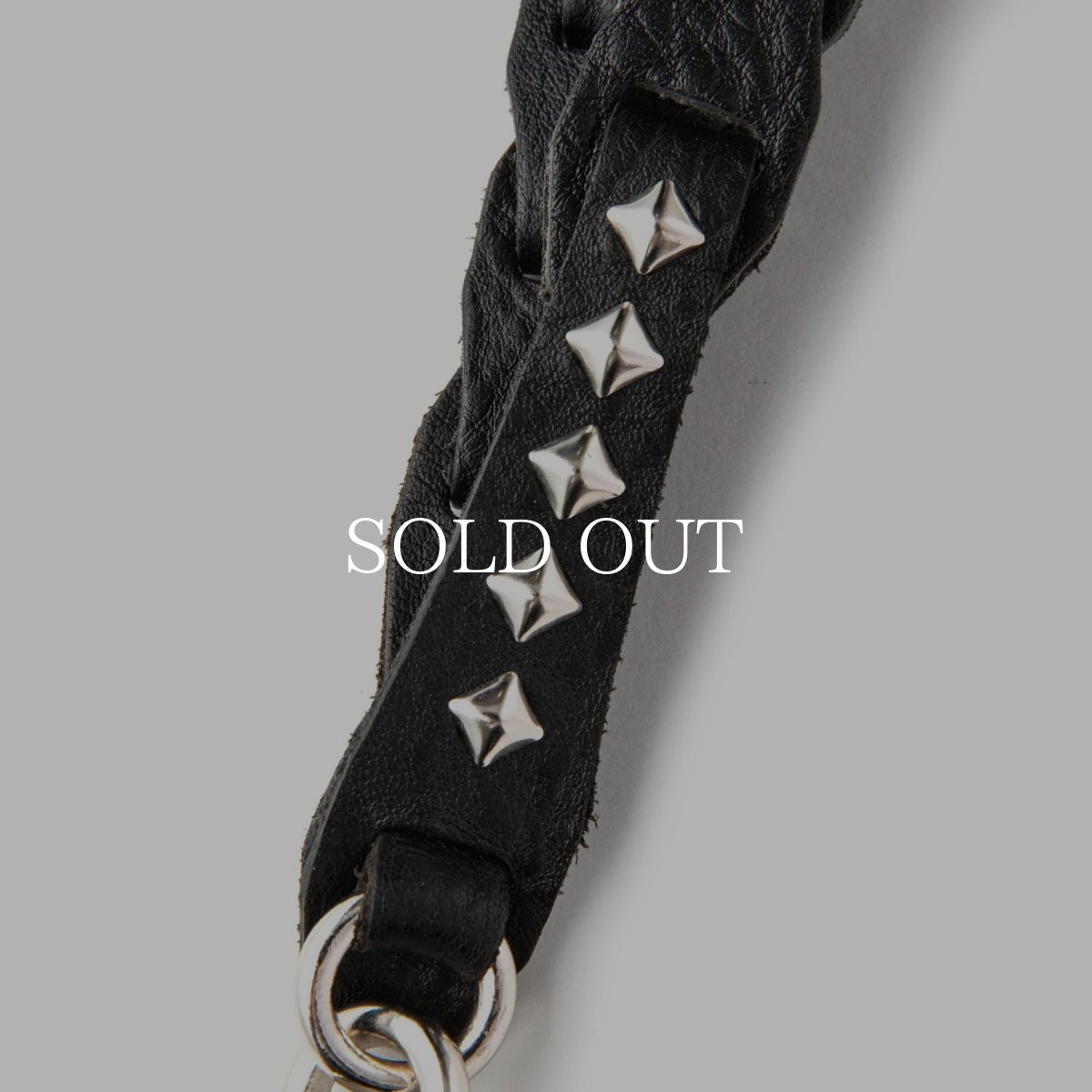 画像2: CALEE  CHAIN LEATHER NECK STRAP (2)