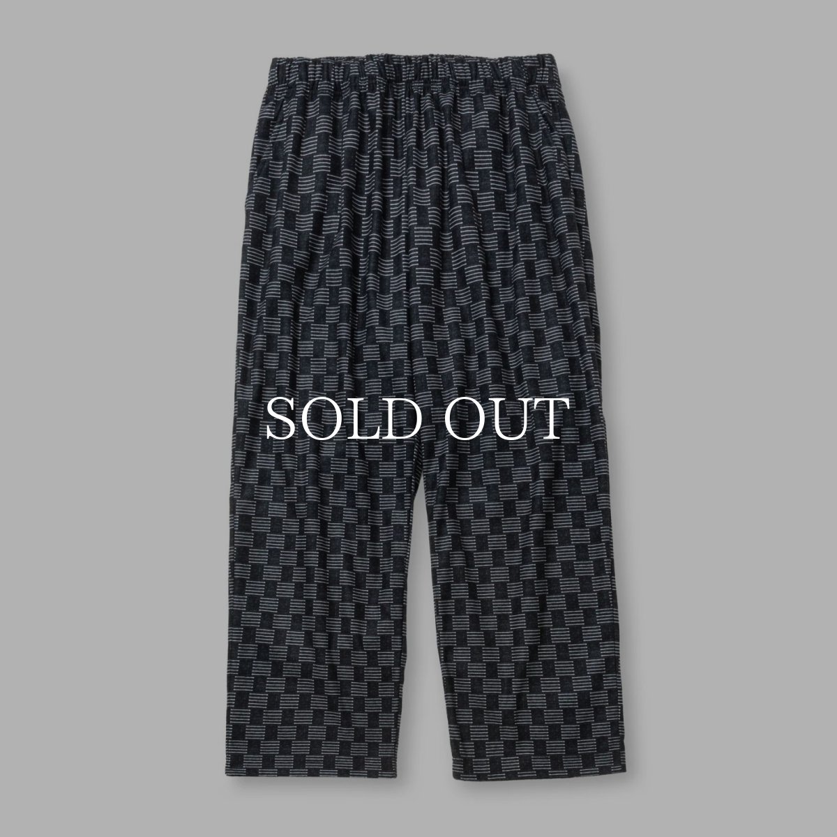 画像1: CALEE  ALLOVER PATTERN MICRO FLLECE WIDE RELAX PANTS (1)
