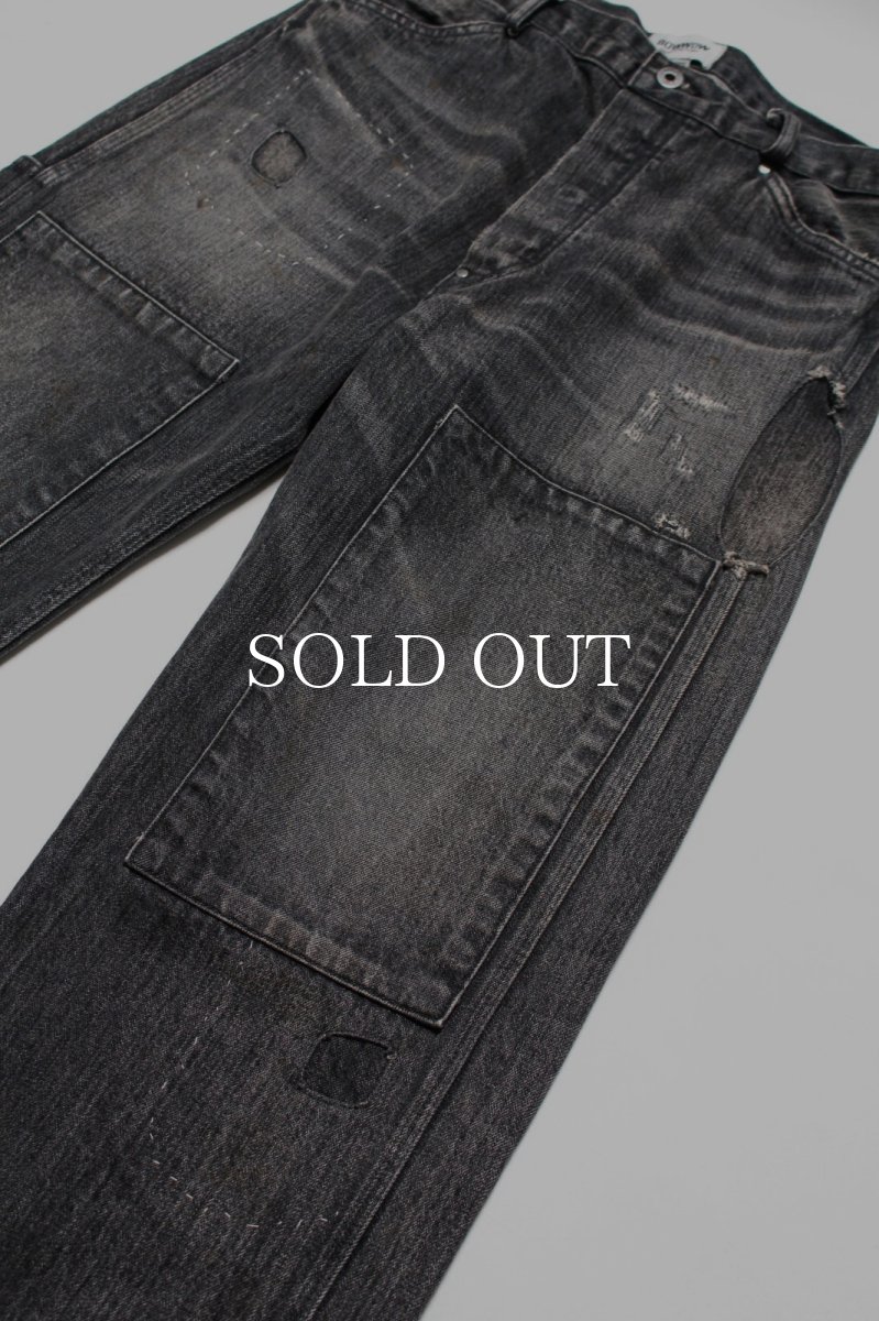 画像15: BOW WOW  30S BLACK DENIM PANTS REPAIRED (15)