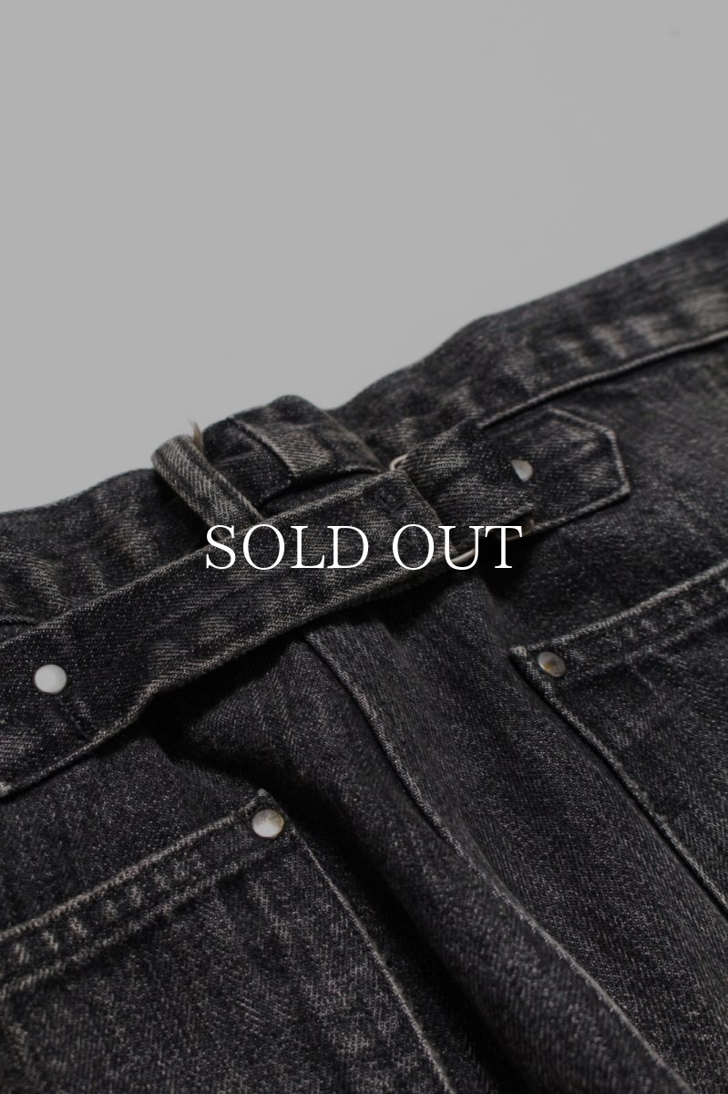 画像21: BOW WOW  30S BLACK DENIM PANTS REPAIRED (21)