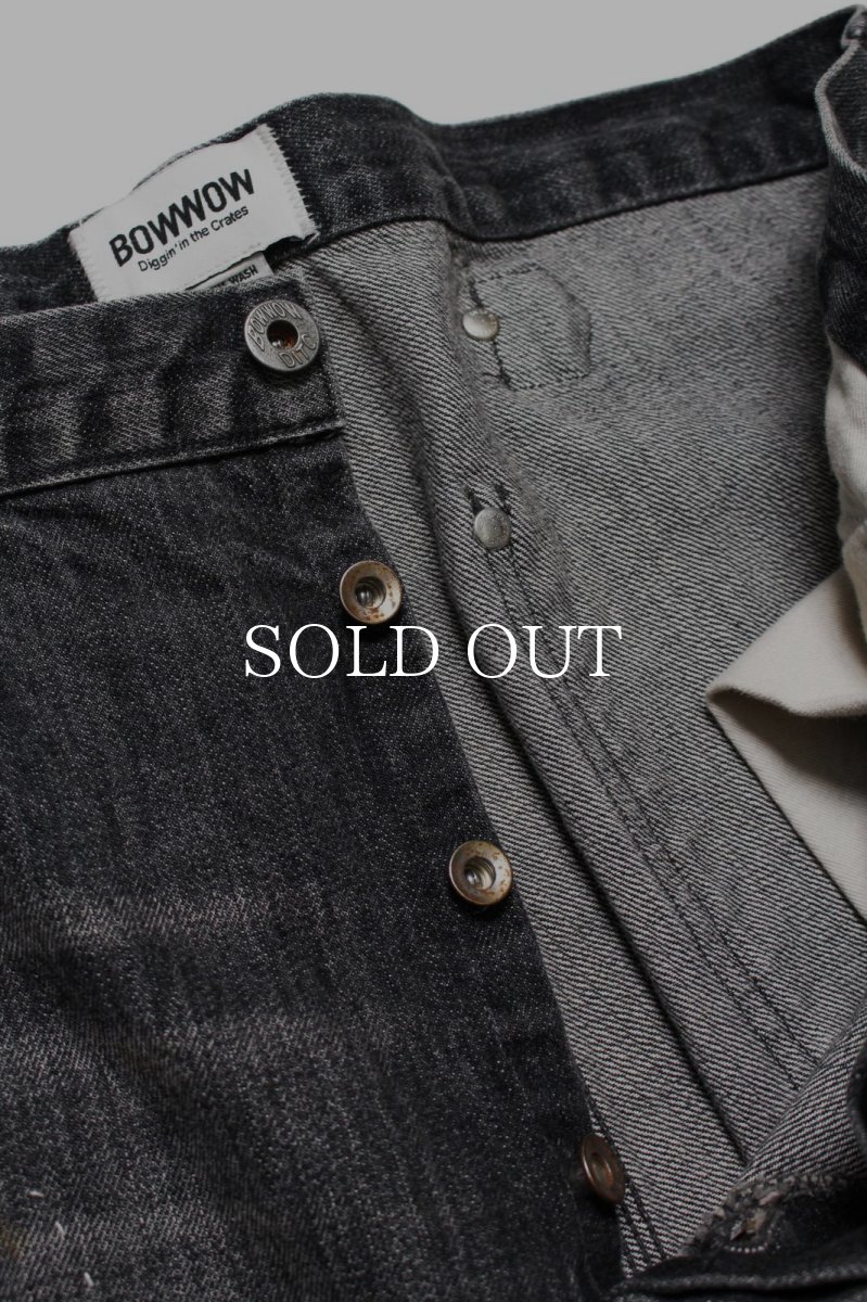 画像11: BOW WOW  30S BLACK DENIM PANTS REPAIRED (11)