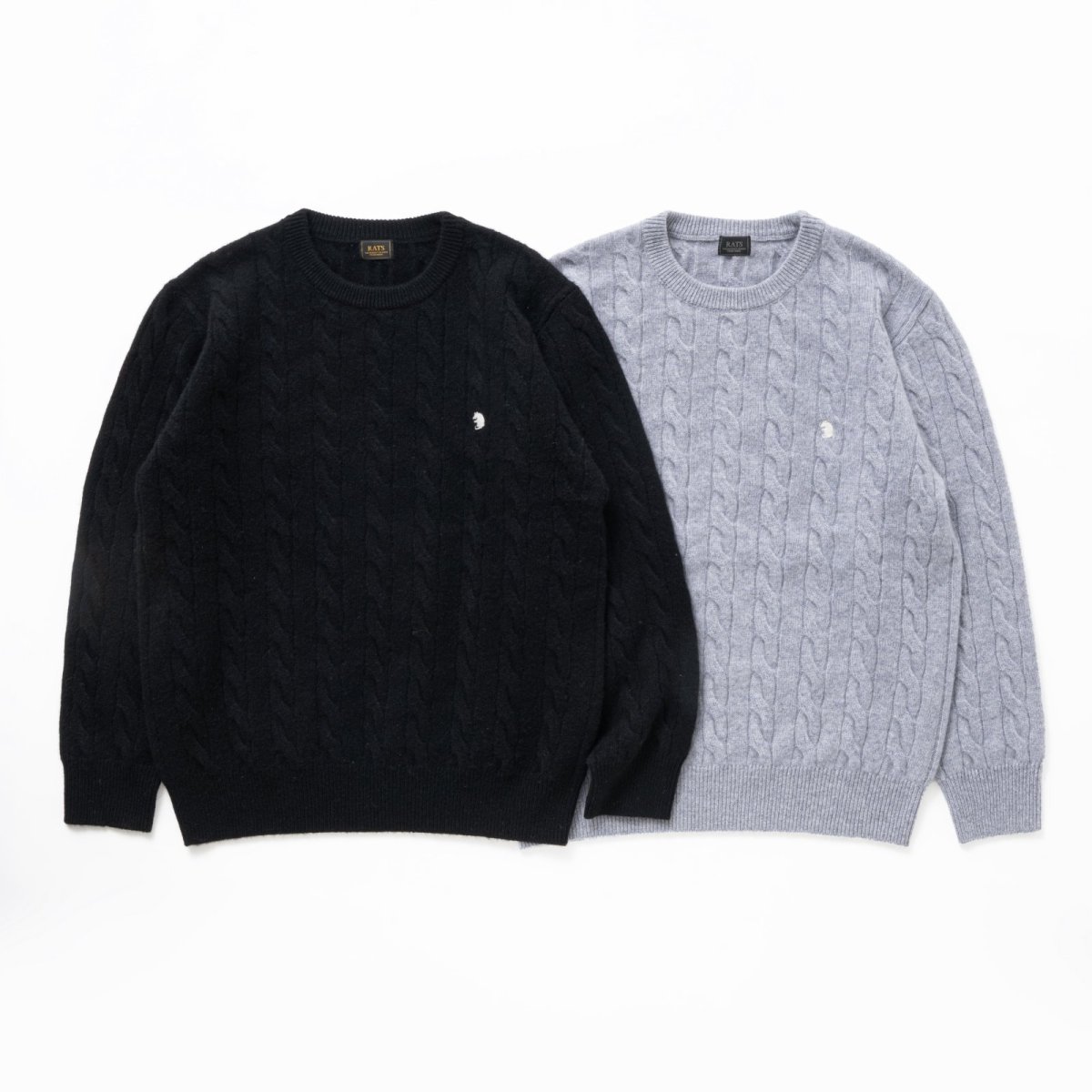 画像1: RATS  CASHMERE CABLE KNIT (1)