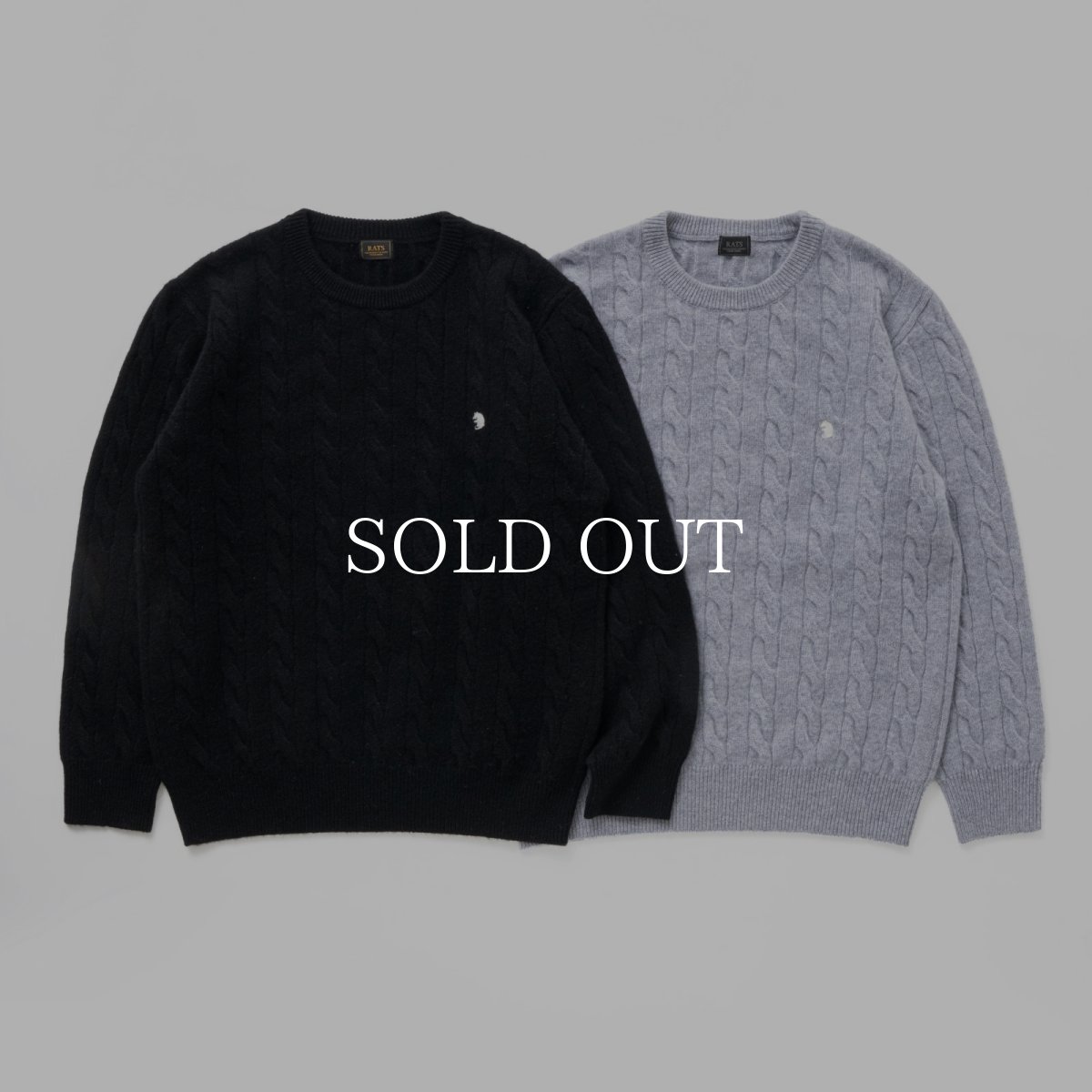 画像1: RATS  CASHMERE CABLE KNIT (1)