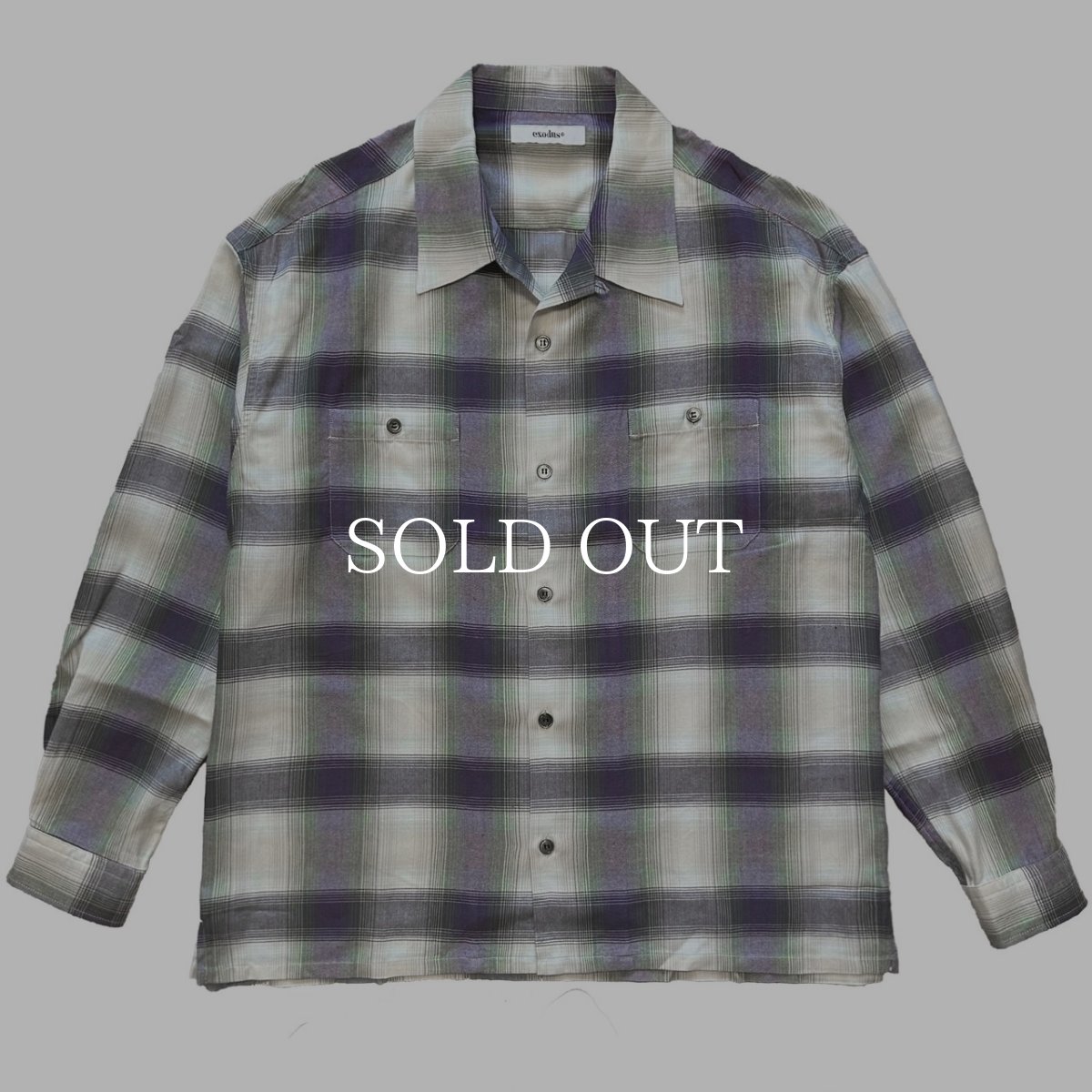 画像1: exodus  RAYON OMBRE CHECK SHIRT (1)