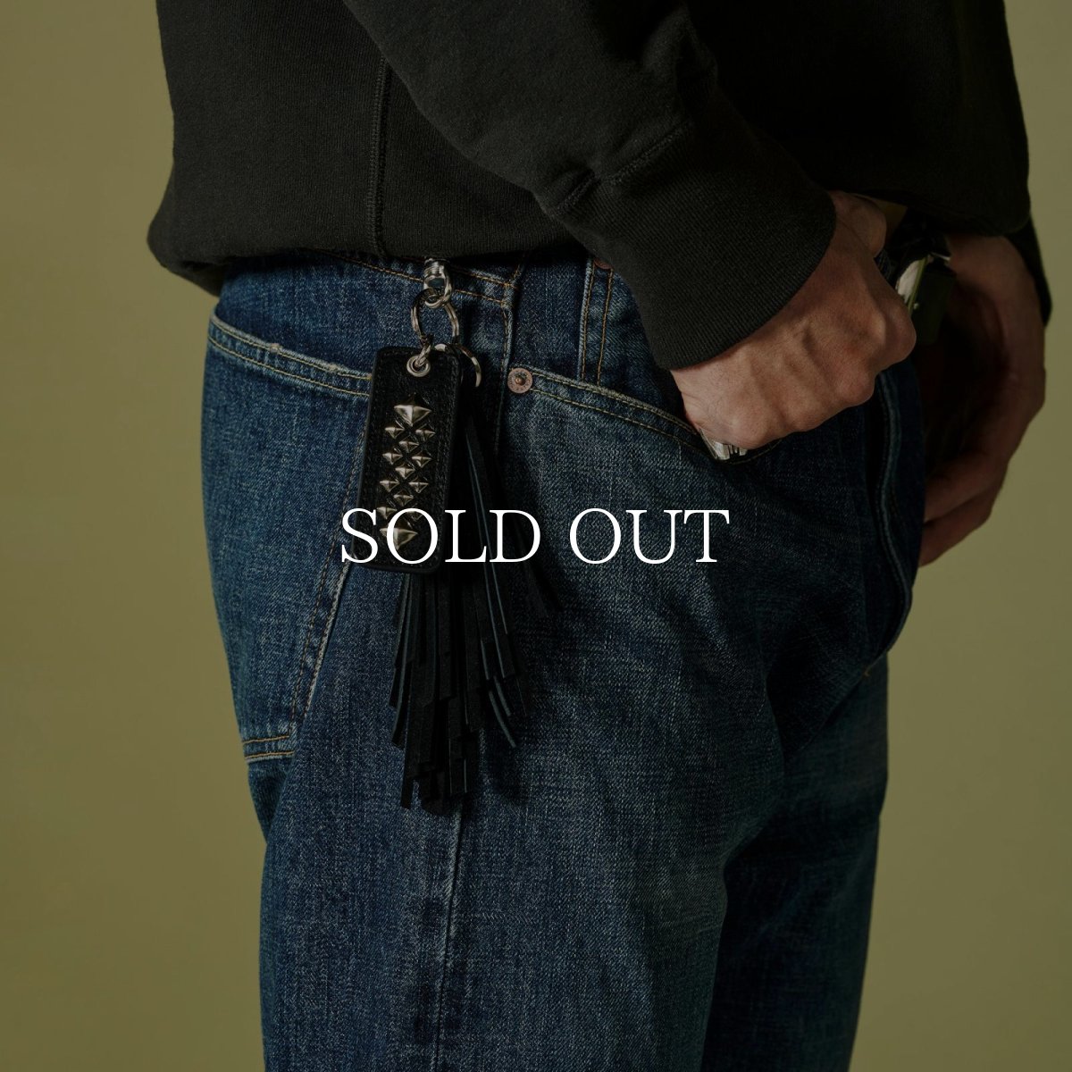 画像4: CALEE  LEATHER TASSEL KEY RING (4)