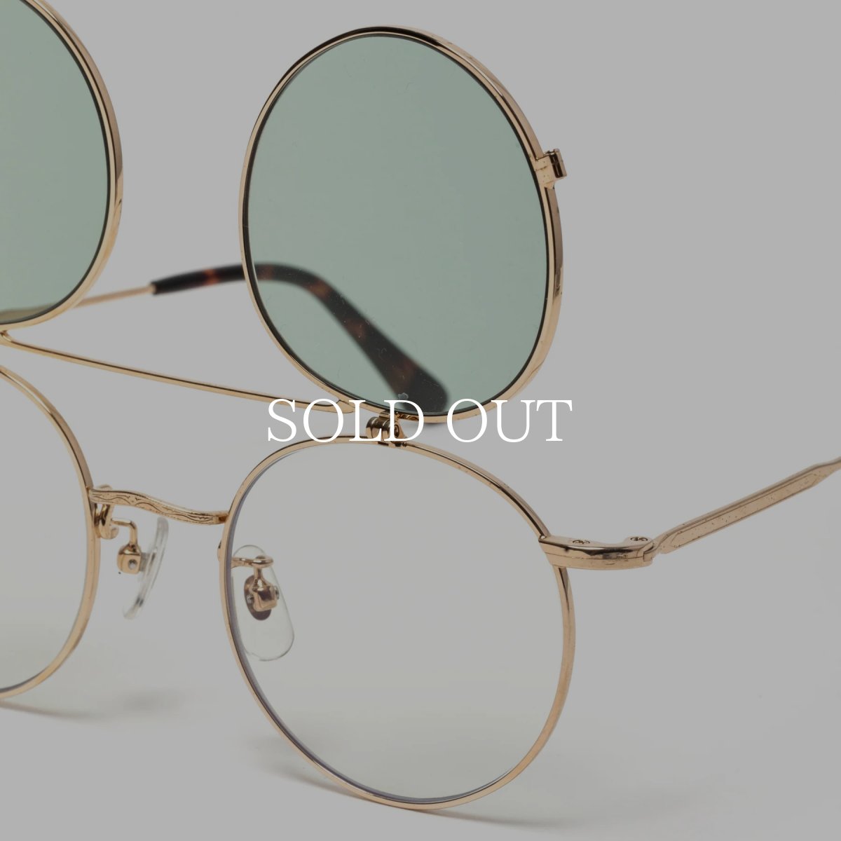 画像10: CALEE  FLIP UP TYPE CIRCLE METAL GLASSES (10)