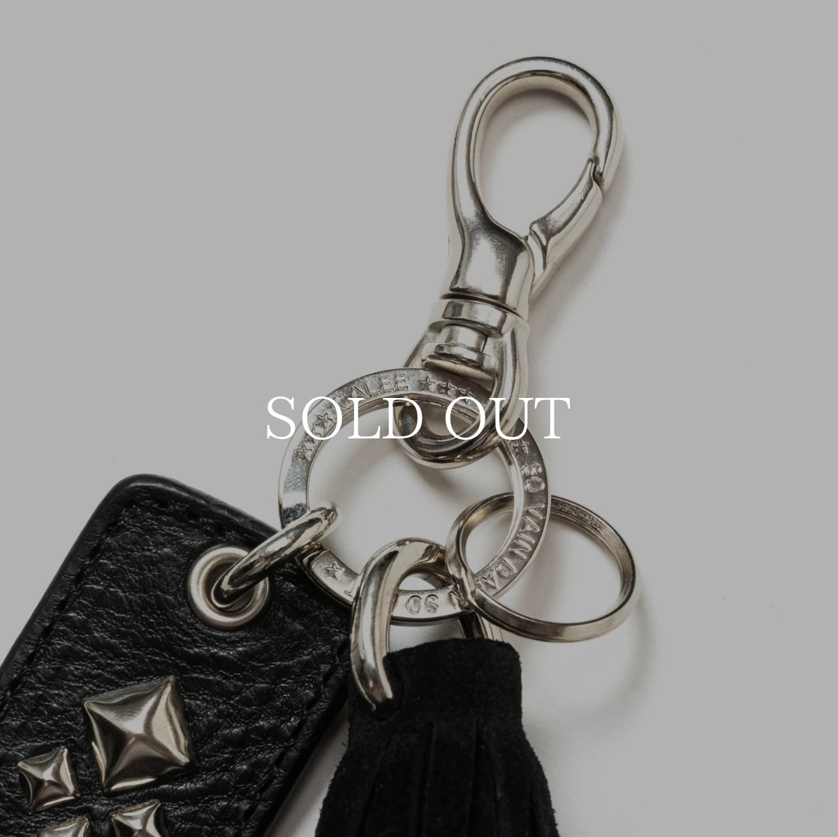 画像2: CALEE  LEATHER TASSEL KEY RING (2)