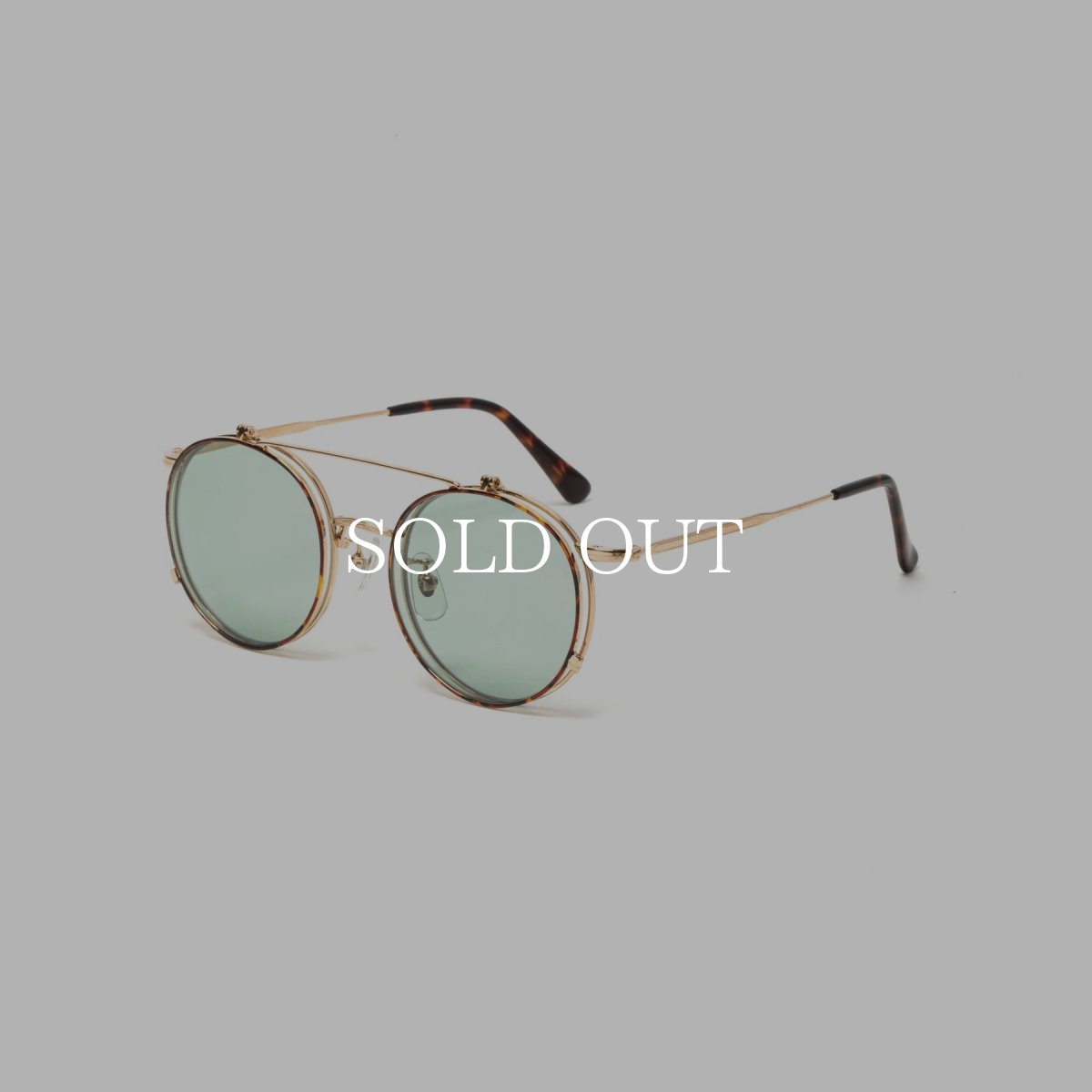 画像4: CALEE  FLIP UP TYPE CIRCLE METAL GLASSES (4)