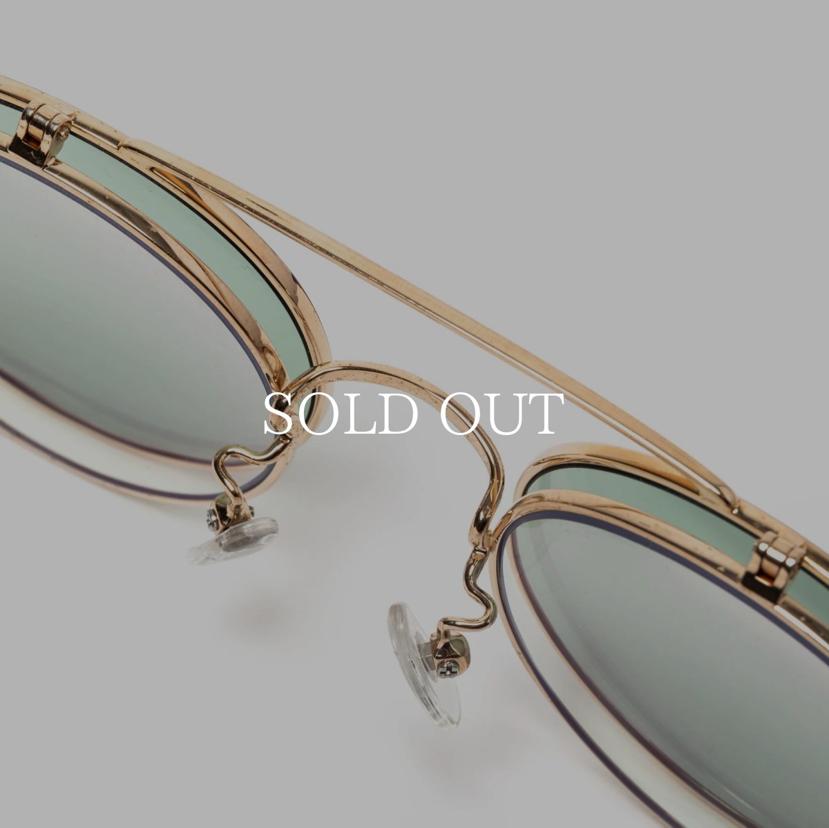 画像8: CALEE  FLIP UP TYPE CIRCLE METAL GLASSES (8)