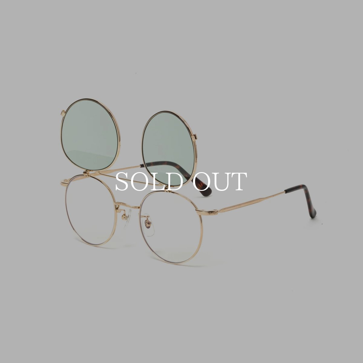 画像6: CALEE  FLIP UP TYPE CIRCLE METAL GLASSES (6)