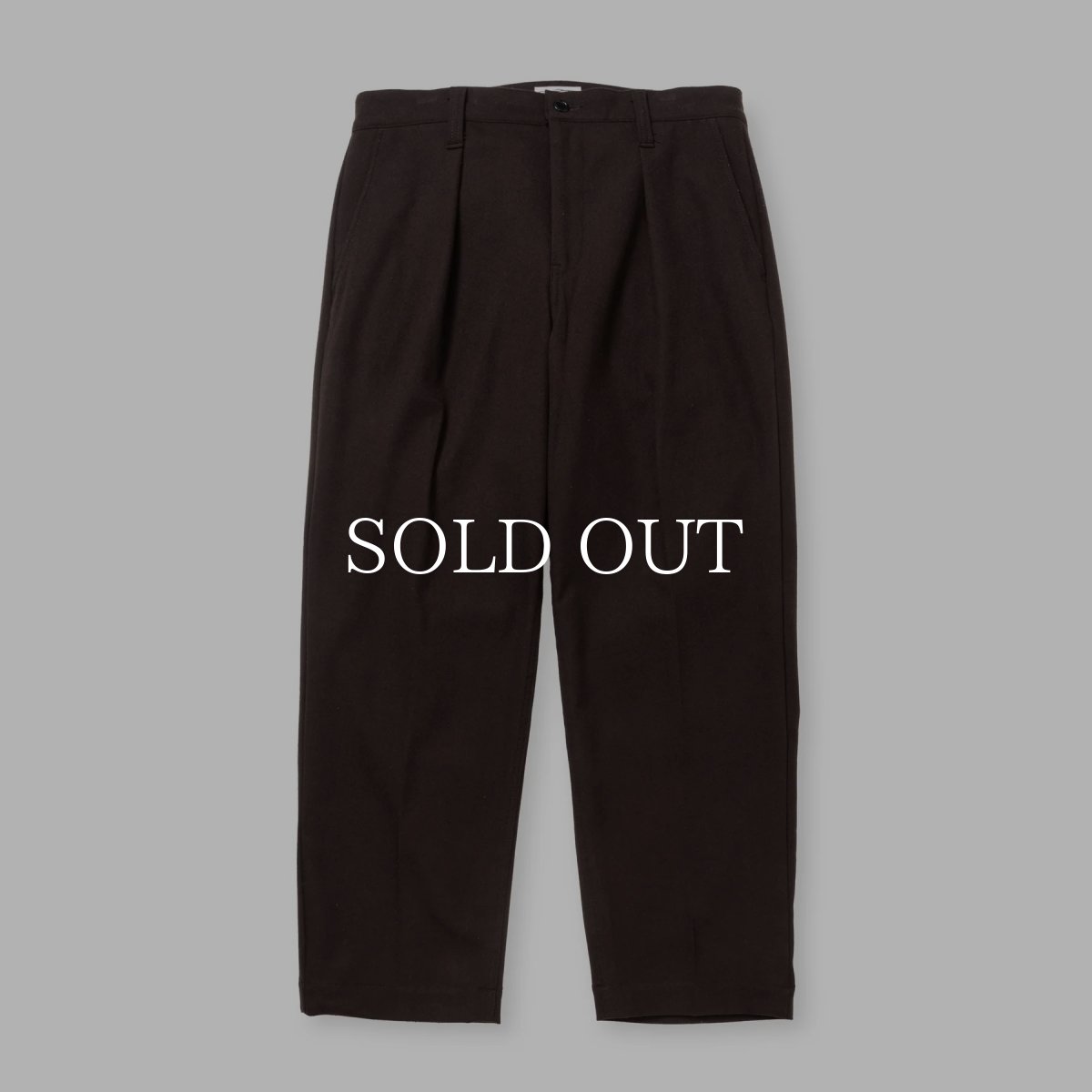 画像2: CALEE  THERMOLITE TWILL TUCK WIDE SLACKS (2)