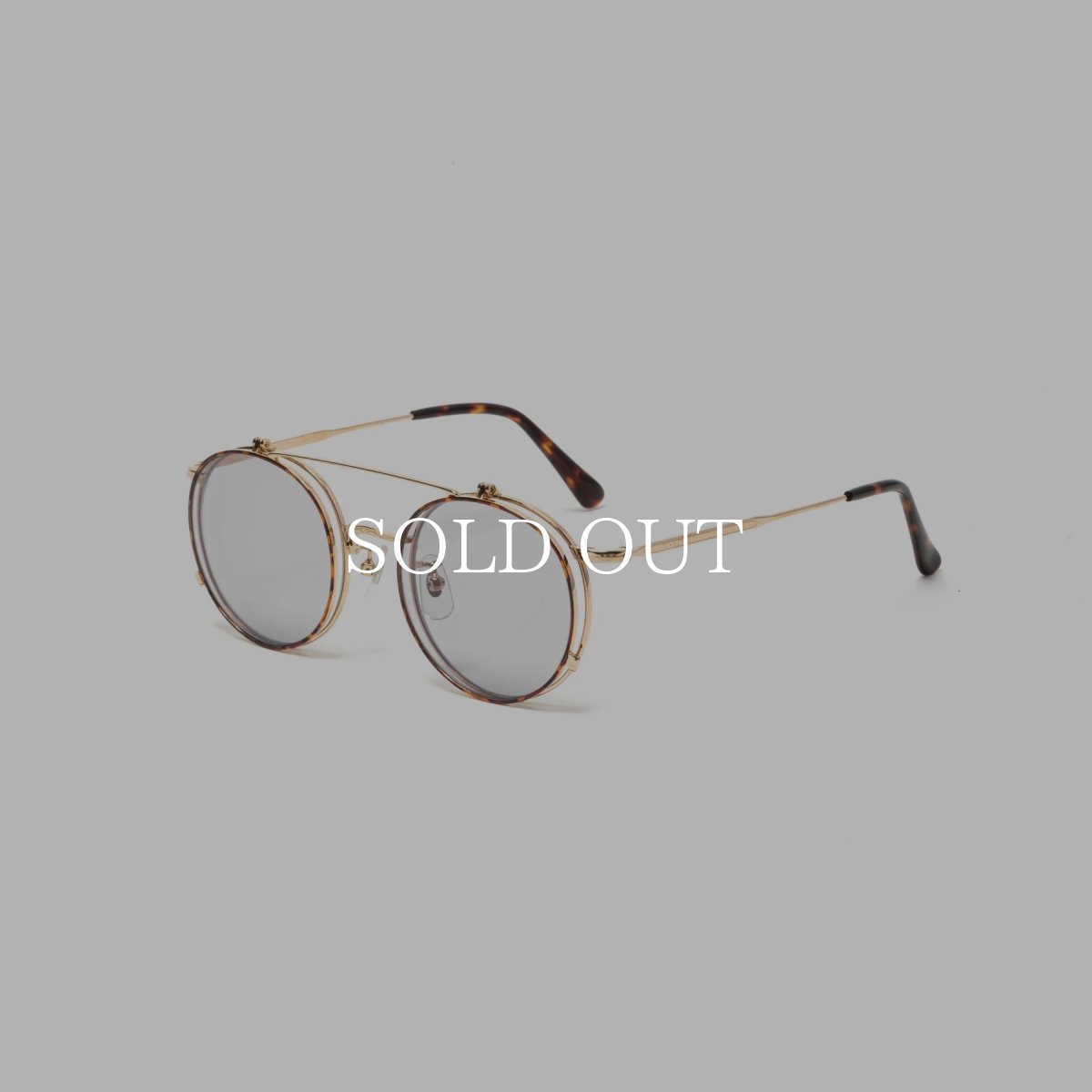 画像3: CALEE  FLIP UP TYPE CIRCLE METAL GLASSES (3)