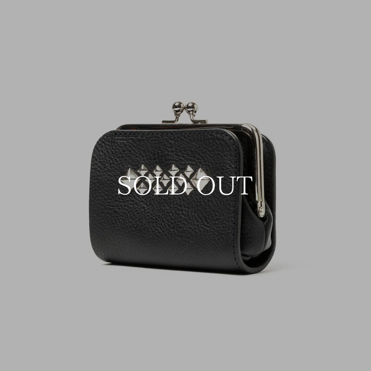 画像2: CALEE  STUDS LEATHER INTERNAL FLEX FRAME TYPE MULTI WALLET (2)