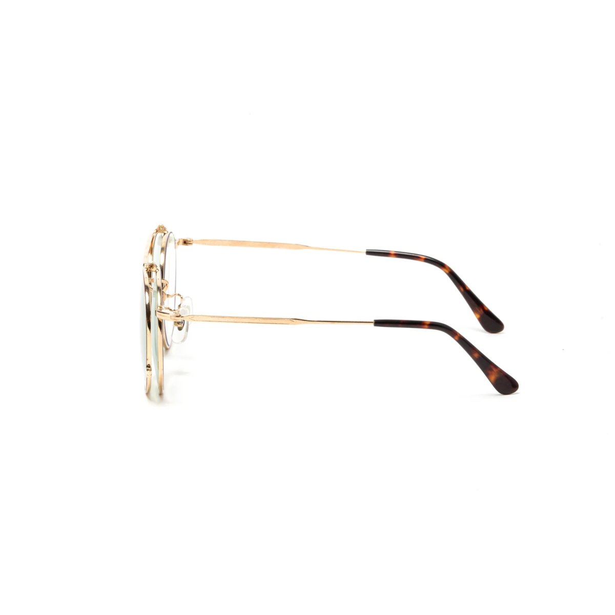 画像7: CALEE  FLIP UP TYPE CIRCLE METAL GLASSES (7)