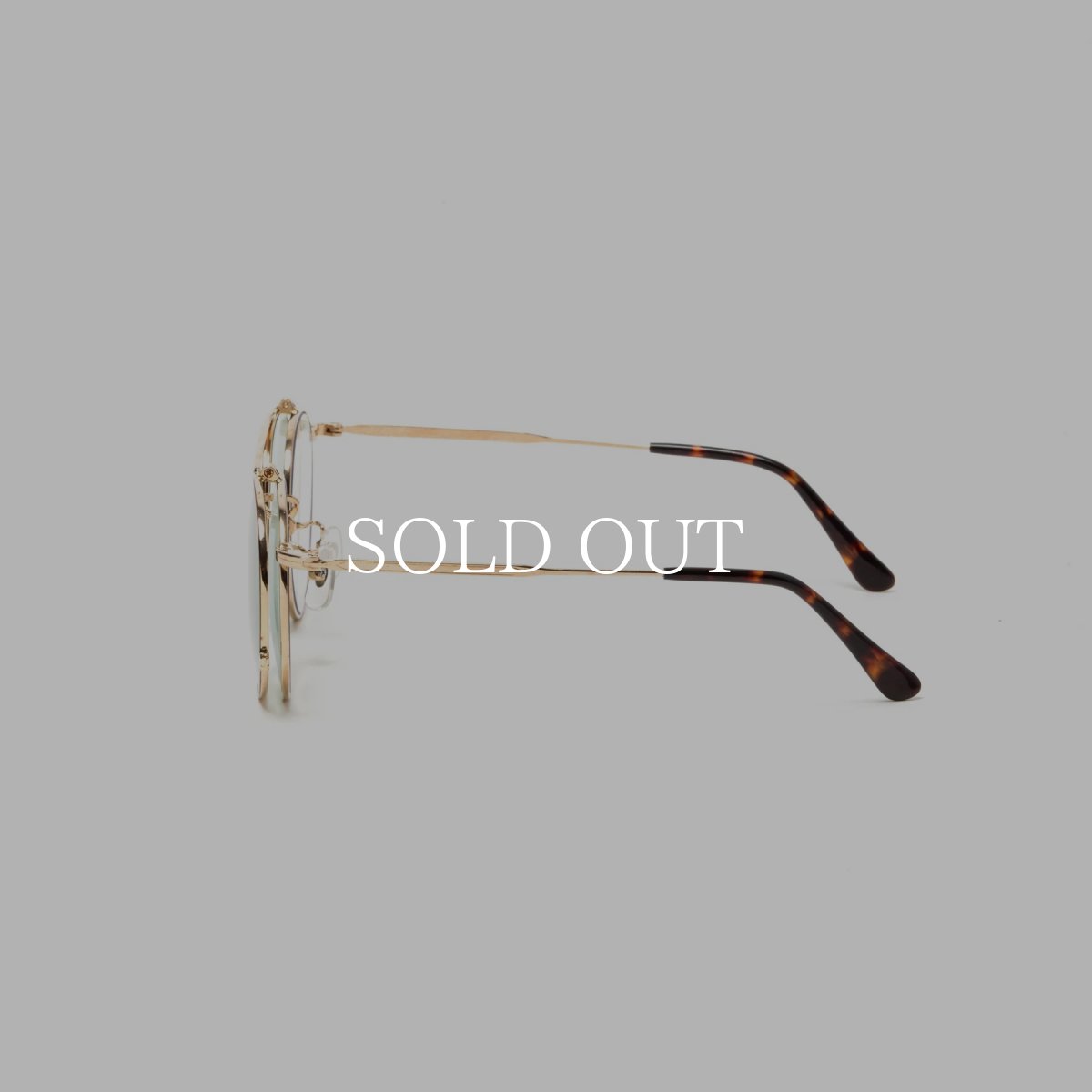 画像7: CALEE  FLIP UP TYPE CIRCLE METAL GLASSES (7)