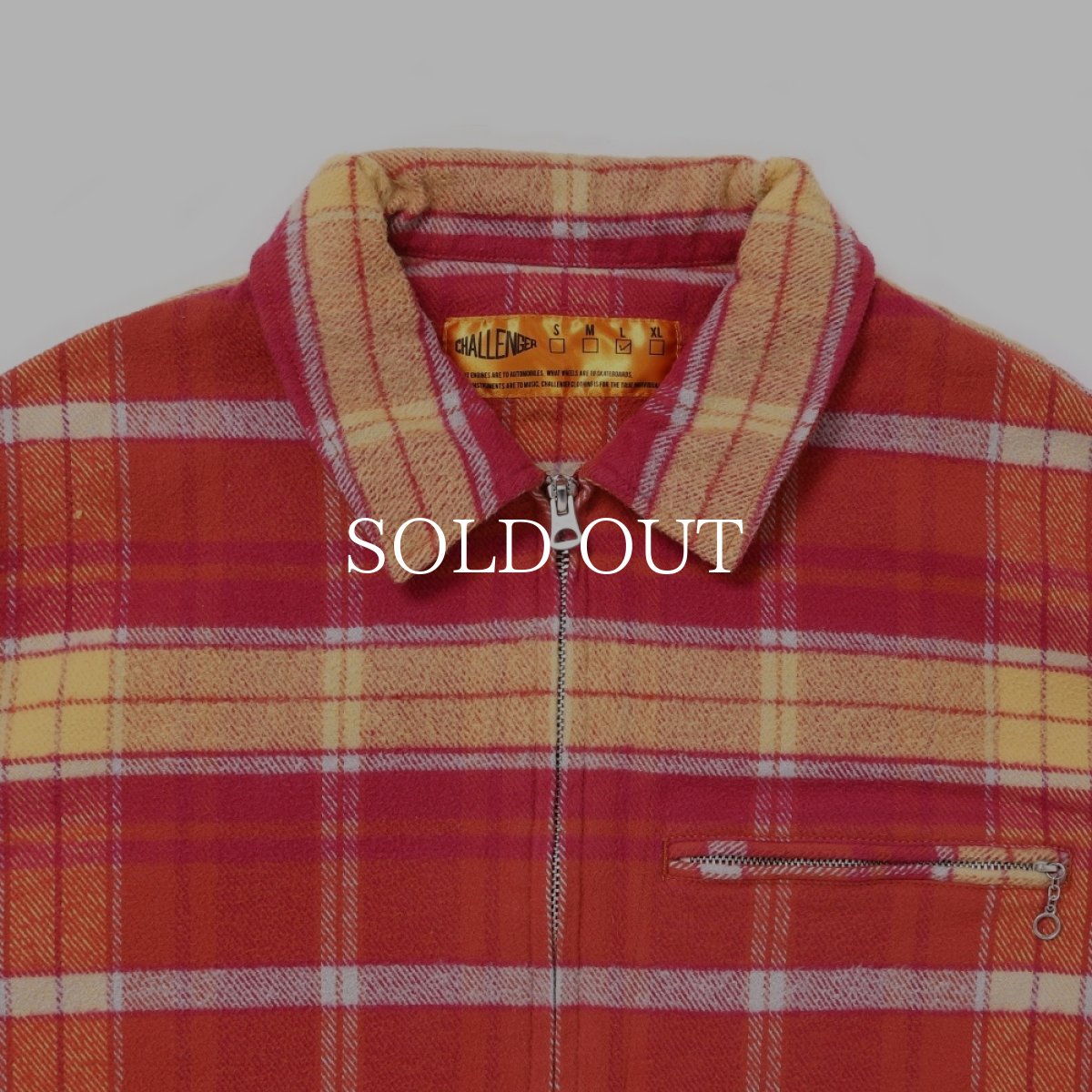 画像5: CHALLENGER  PLAID ZIP UP SHIRT (5)