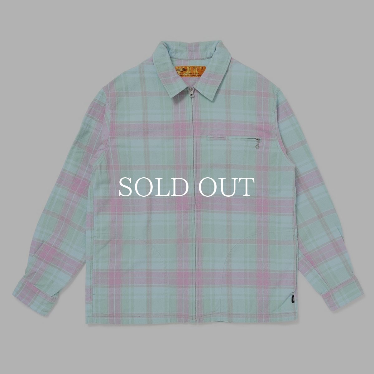 画像1: CHALLENGER  PLAID ZIP UP SHIRT (1)