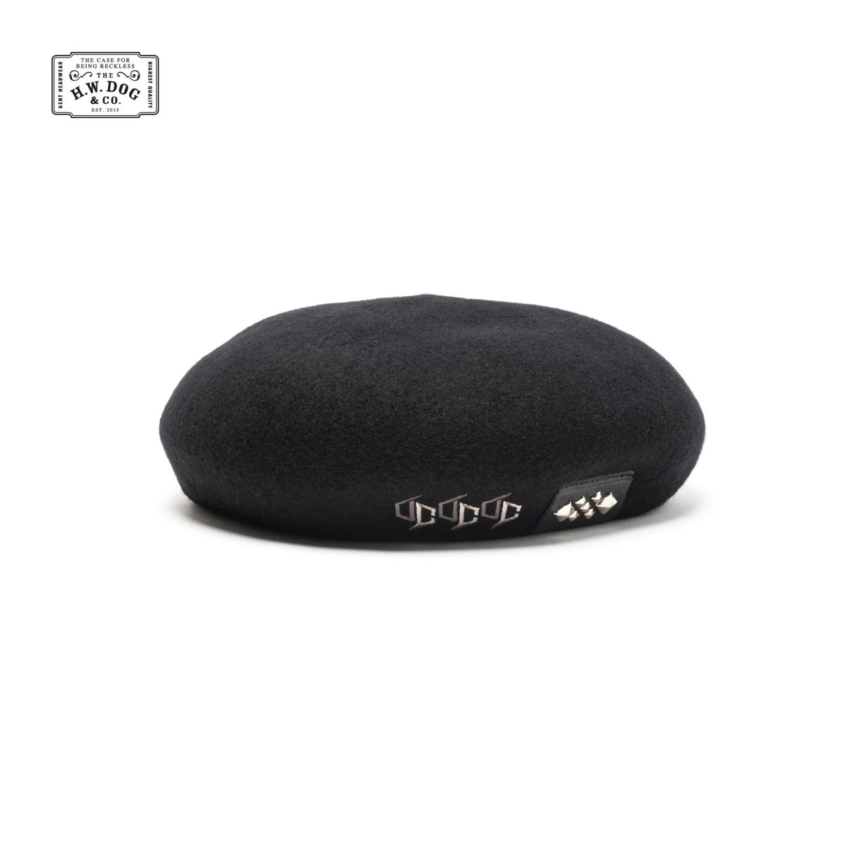 画像1: CALEE  × THE H.W.DOG&CO. EMBROIDERY WOOL BERET (1)