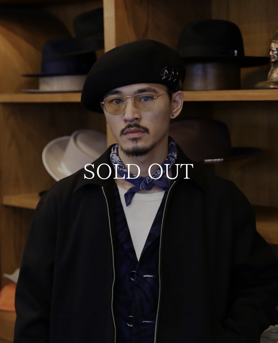 画像7: CALEE  × THE H.W.DOG&CO. EMBROIDERY WOOL BERET (7)