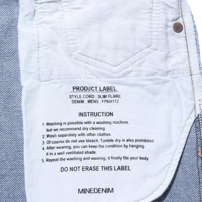 MINEDENIM 112 S.Slim Flare USD FPKH112UD 公式通販