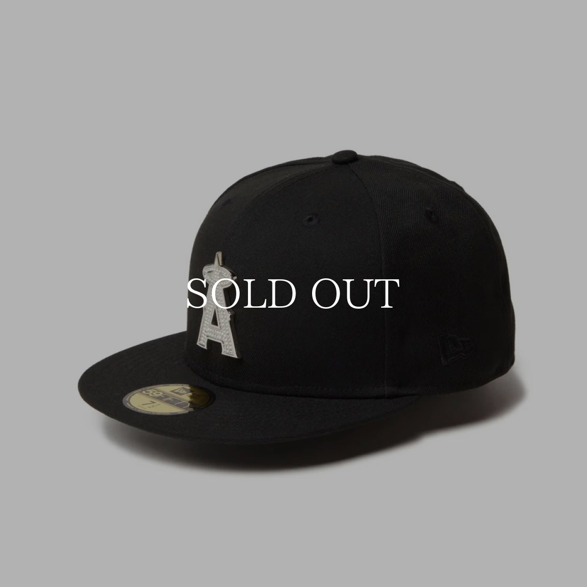 画像1: NEW ERA  59FIFTY MLB Rhinestone Badge ロサンゼルス・エンゼルス ブラック (1)
