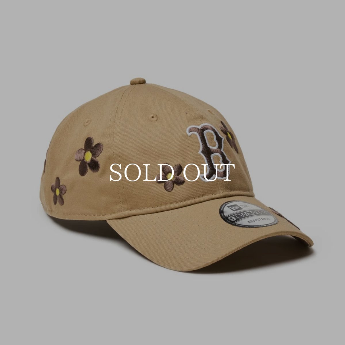 画像3: NEW ERA  9TWENTY MLB Flower Embroidery ボストン・レッドソックス カーキ (3)
