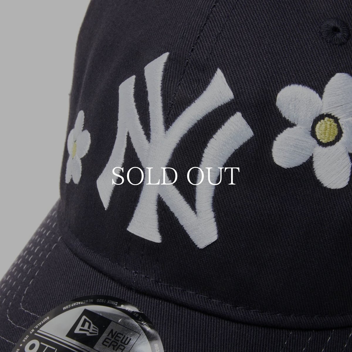 画像6: NEW ERA  9TWENTY MLB Flower Embroidery ニューヨーク・ヤンキース ネイビー (6)